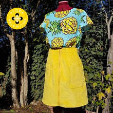 Load image into Gallery viewer, High waisted yellow cord skirt