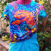 Load image into Gallery viewer, High waisted blue cord skirt