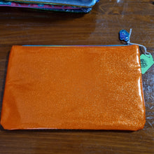 Load image into Gallery viewer, Orange animal print clutch