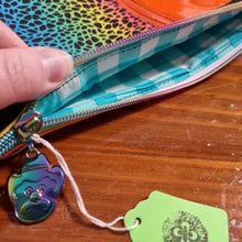 Load image into Gallery viewer, Orange animal print clutch