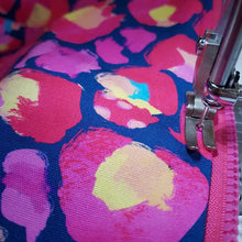 Load image into Gallery viewer, High waisted pink leopard canvas skirt