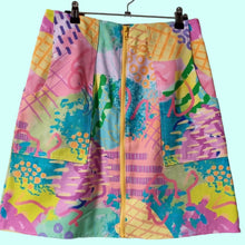 Load image into Gallery viewer, High waisted vibrant canvas skirt