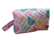 Load image into Gallery viewer, Cute hearts large toiletry bag