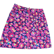 Load image into Gallery viewer, High waisted pink leopard canvas skirt