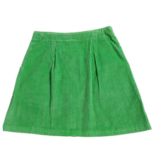 Load image into Gallery viewer, High waisted green cord skirt