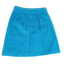 Load image into Gallery viewer, High waisted blue cord skirt