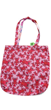 Load image into Gallery viewer, 2 print tote with lobsters and a floral check