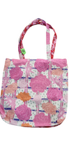 Load image into Gallery viewer, 2 print tote with lobsters and a floral check