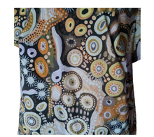 Load image into Gallery viewer, Natural aboriginal artwork shift dresses.