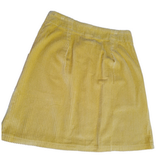 Load image into Gallery viewer, High waisted yellow cord skirt