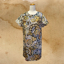 Load image into Gallery viewer, Natural aboriginal artwork shift dresses.