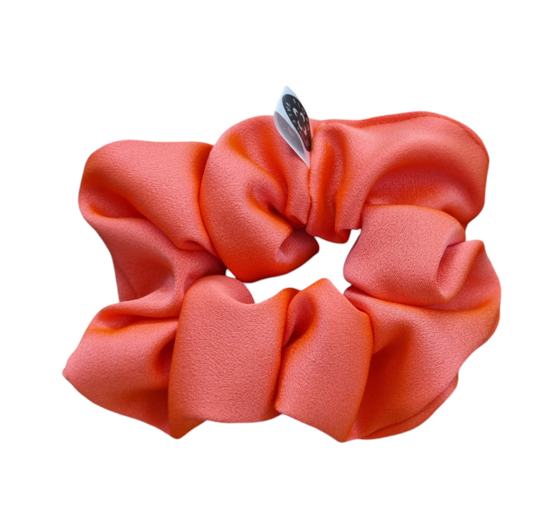 Pink satin back crepe standard scrunchie