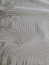 Load image into Gallery viewer, Cream and gold lurex high waisted skirts.
