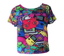 Load image into Gallery viewer, 90&#39;s print classic cropped boxy top
