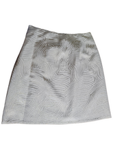 Load image into Gallery viewer, Cream and gold lurex high waisted skirts.

