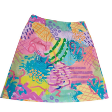 Load image into Gallery viewer, High waisted vibrant canvas skirt
