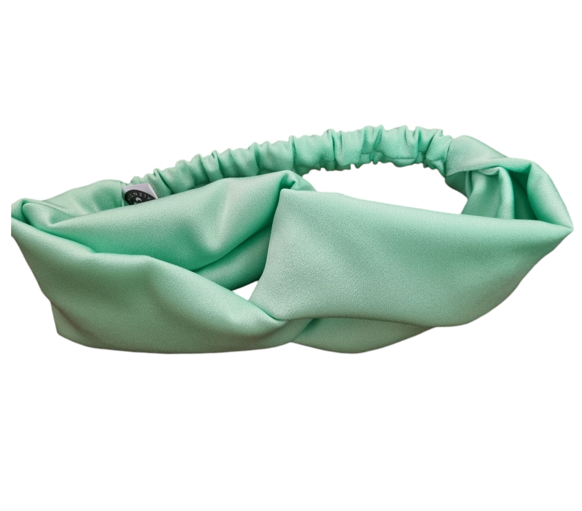 Neon green satin back crepe woven headband