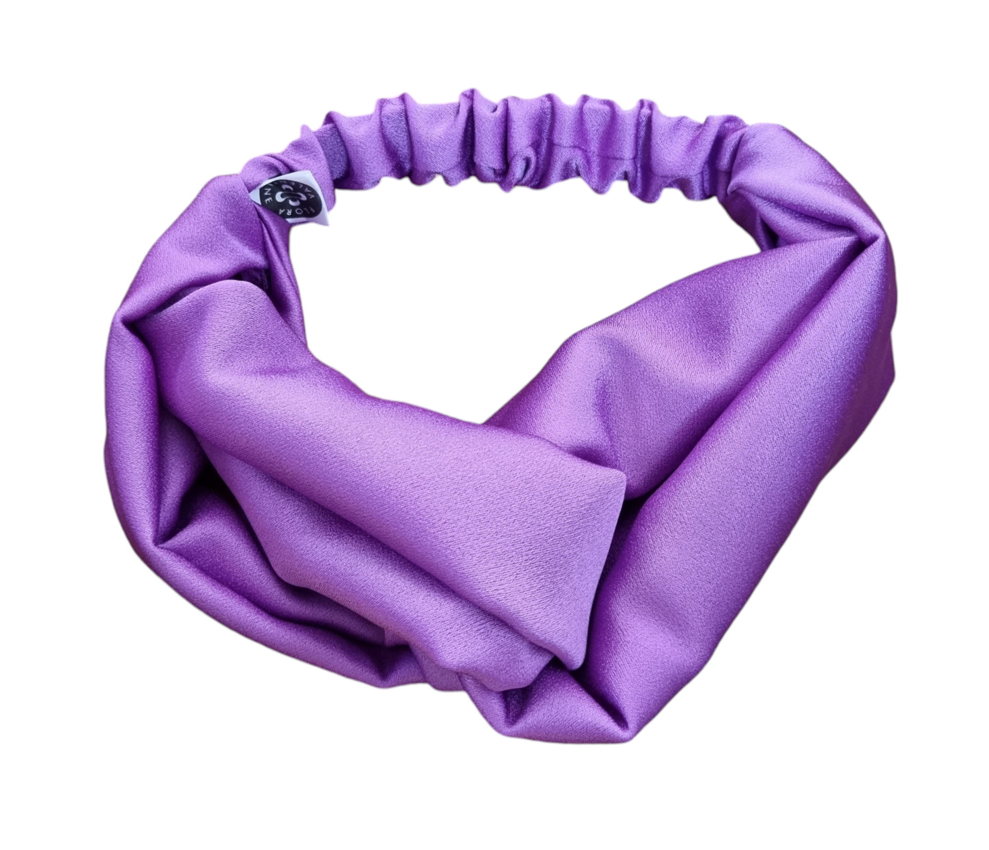 Grape satin back crepe woven headband